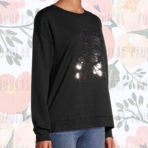 3/$30 Boyfriend Sweatshirt, Sequin Skull